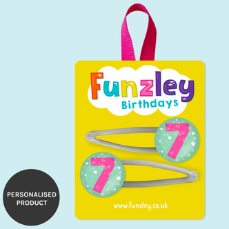 Funzley Birthdays Number 7 Hair Clips