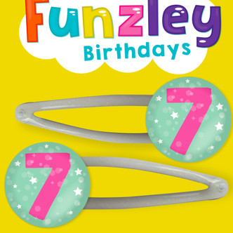 Funzley Birthdays Number 7 Hair Clips