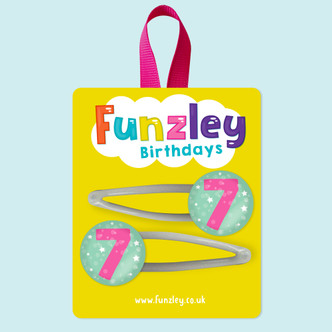 Funzley Birthdays Number 7 Hair Clips