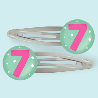 Funzley Birthdays Number 7 Hair Clips
