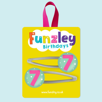 Funzley Birthdays Number 7 Hair Clips