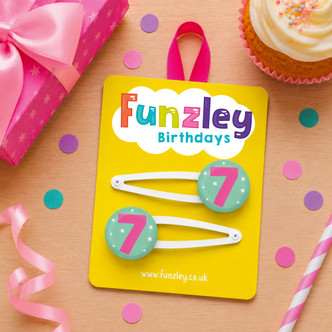 Funzley Birthdays Number 7 Hair Clips