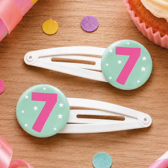 Funzley Birthdays Number 7 Hair Clips