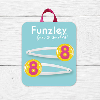 Funzley Birthdays Number 8 Hair Clips