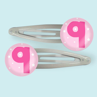 Funzley Birthdays Number 9 Hair Clips