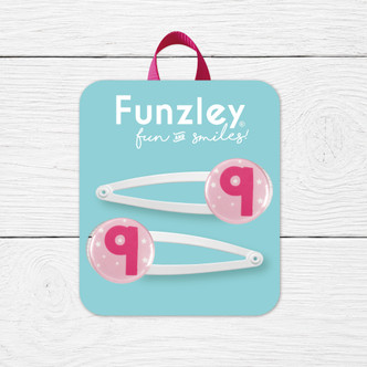 Funzley Birthdays Number 9 Hair Clips