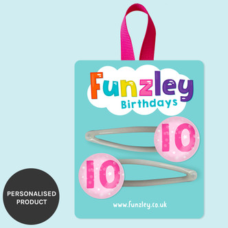 Funzley Birthdays Number 10 Hair Clips