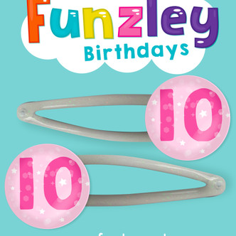 Funzley Birthdays Number 10 Hair Clips