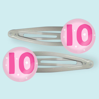 Funzley Birthdays Number 10 Hair Clips