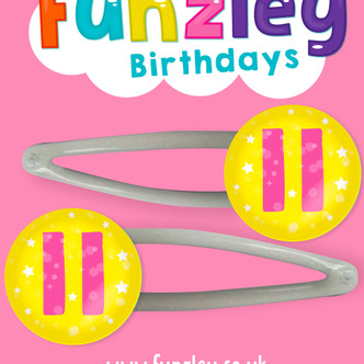 Funzley Birthdays Number 11 Hair Clips