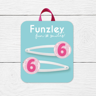 Funzley Birthdays Number 6 Hair Clips