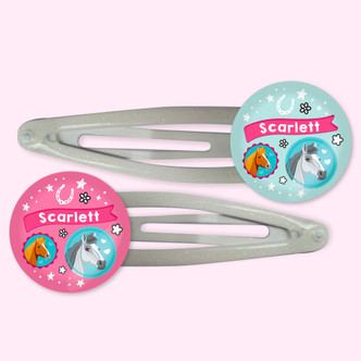 Horse & Heart Hair Clips