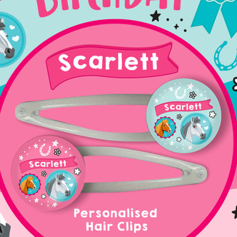 Horse & Heart Hair Clips