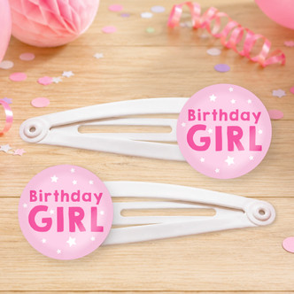 Birthday Girl Hair Clips