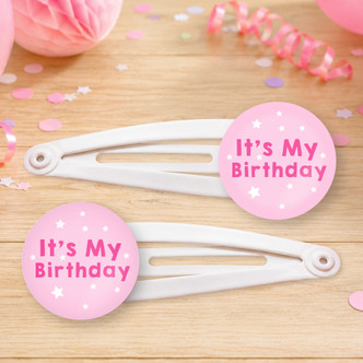 It's My Birthday Hair Clips