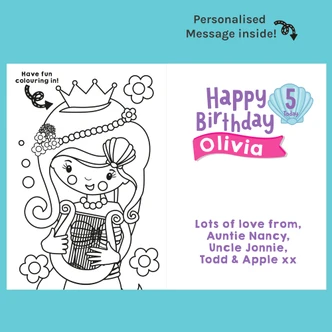 Pretty Mermaids Birthday Card