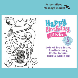 Pretty Mermaids Birthday Card