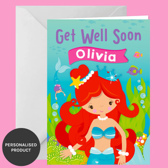 Pretty Mermaids Get Well Soon Card