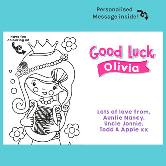 Pretty Mermaids Good Luck Card