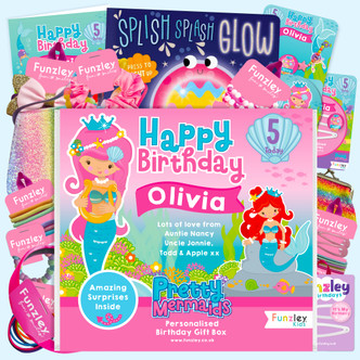 Pretty Mermaids Extra Large Deluxe Square Birthday Gift Box