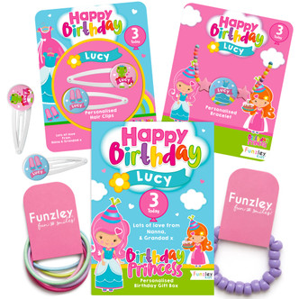 Personalised Birthday Princess Small Birthday Letterbox Gift Box
