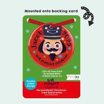 Personalised Nut Cracking Christmas Tree Decoration