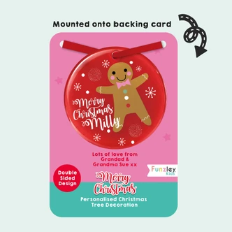 Personalised Gingerbread Christmas Tree Decoration