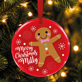 Personalised Gingerbread Christmas Tree Decoration