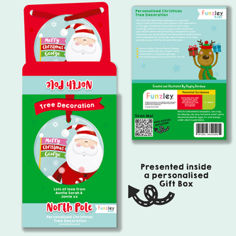 Personalised Santa Xmas Tree Decor