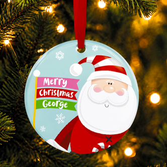 Personalised Santa Xmas Tree Decor