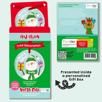 Personalised Snowman Xmas Tree Decor