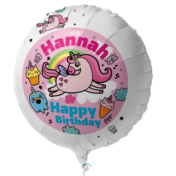 Pretty In Pink (PINK) Personalised Balloon (UN-INFLATED)