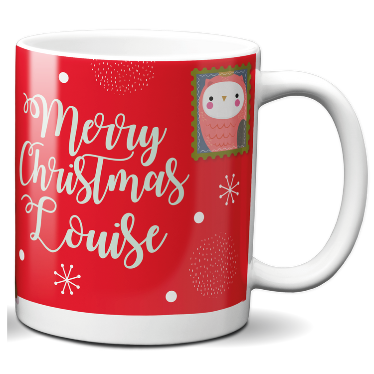 Merry Christmas Swan Personalised Mug 11oz