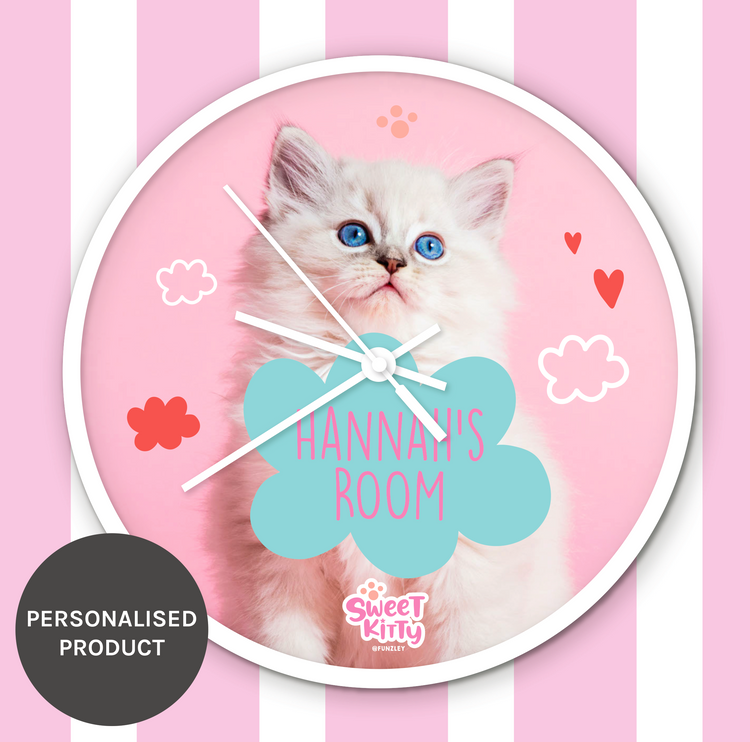 Sweet Kitty Wall Clock