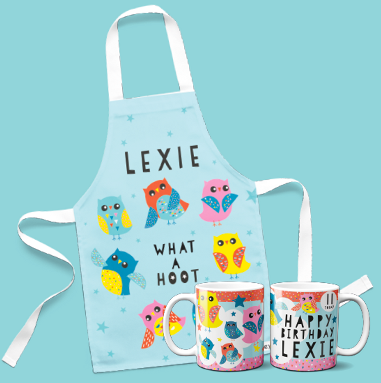 What a Hoot Mug + Apron Set