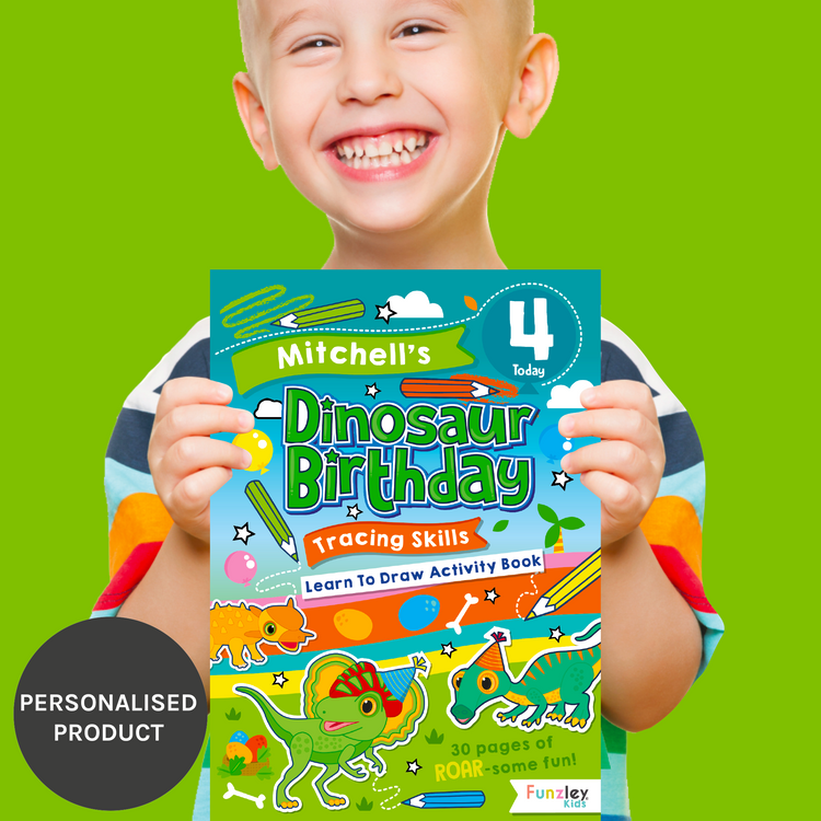Dinosaur Birthday Tracing Book