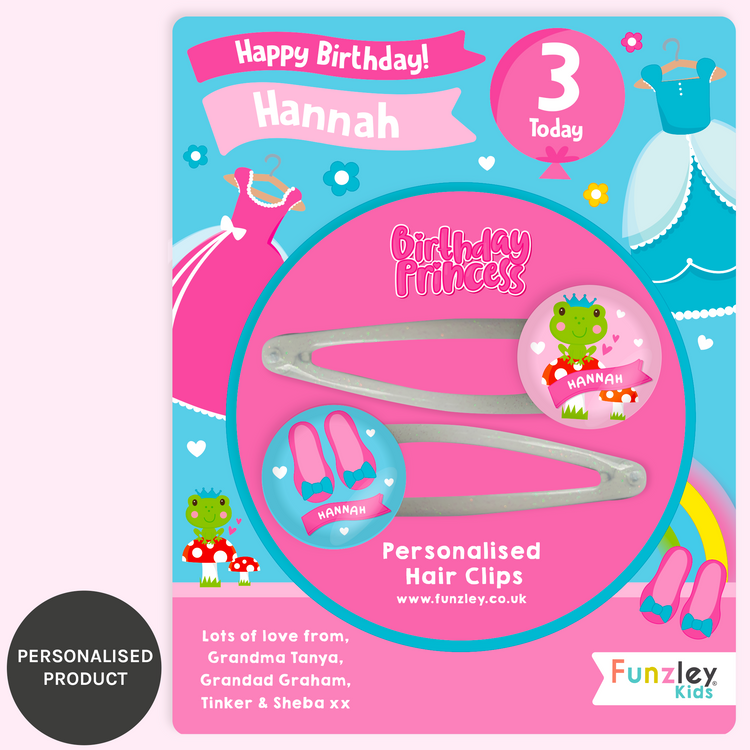 Birthday Princess Hair Clips