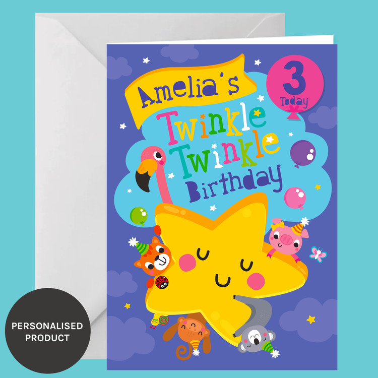 Twinkle Twinkle Birthday Card