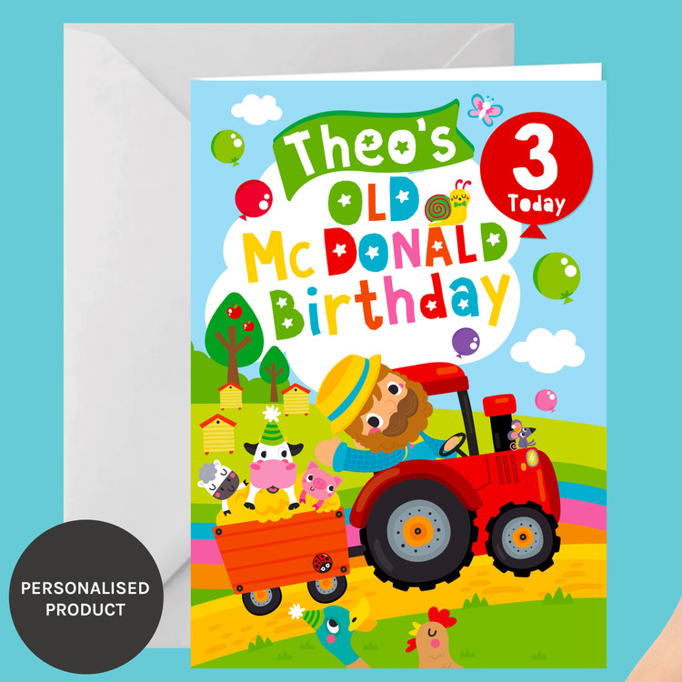 Old McDonald Birthday Card