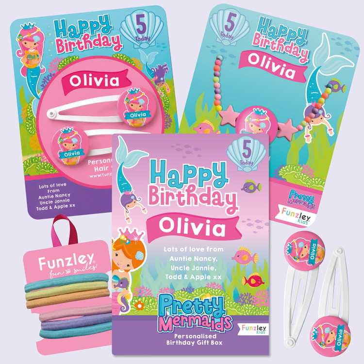 Pretty Mermaids Small Birthday Letterbox Gift Box