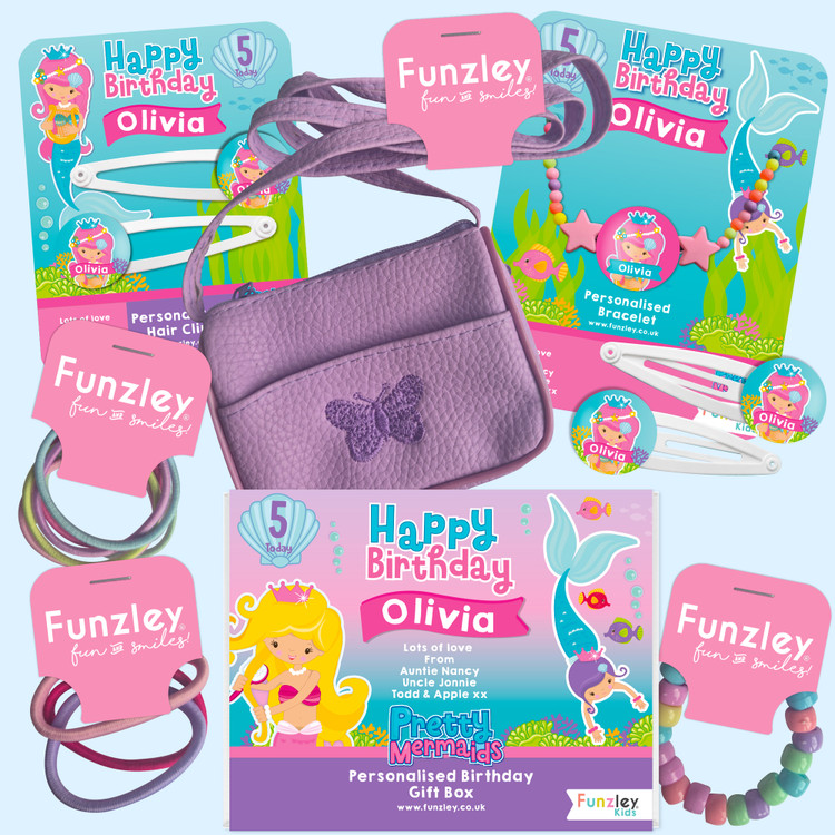 Pretty Mermaids Small Square Birthday Gift Box