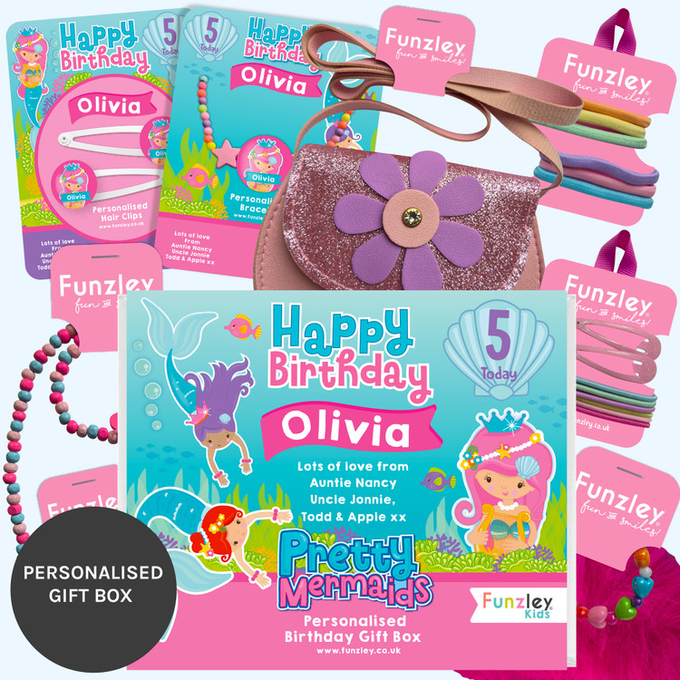 Pretty Mermaids Medium Square Birthday Gift Box