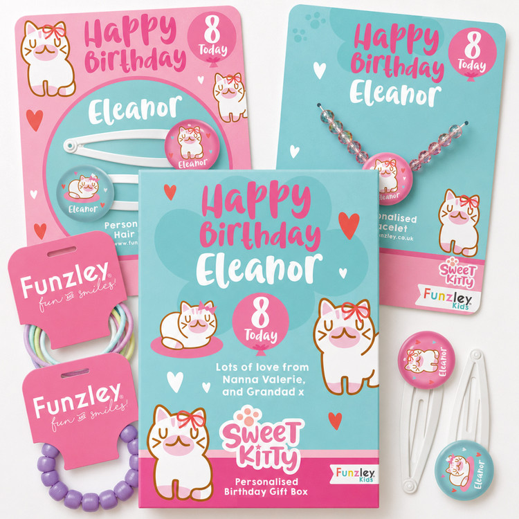 Sweet Kitty Small Birthday Letterbox Gift Box