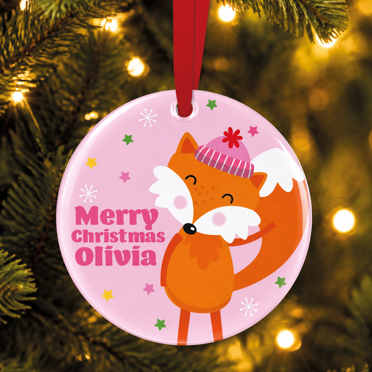 Personalised Fox Xmas Tree Decor