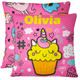 Pretty in pink (pink) Personalised Cushion
