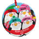 Santa and Friends penguin family Personalised Ceramic Tree Decoration Round