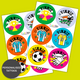 Football Mad 12 x Name sticker pack
