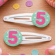 Funzley Birthdays Number 5 Hair Clips