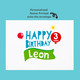 Wheels on the bus Birthday Card