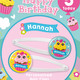 Birthday Cupcake Hair Clips